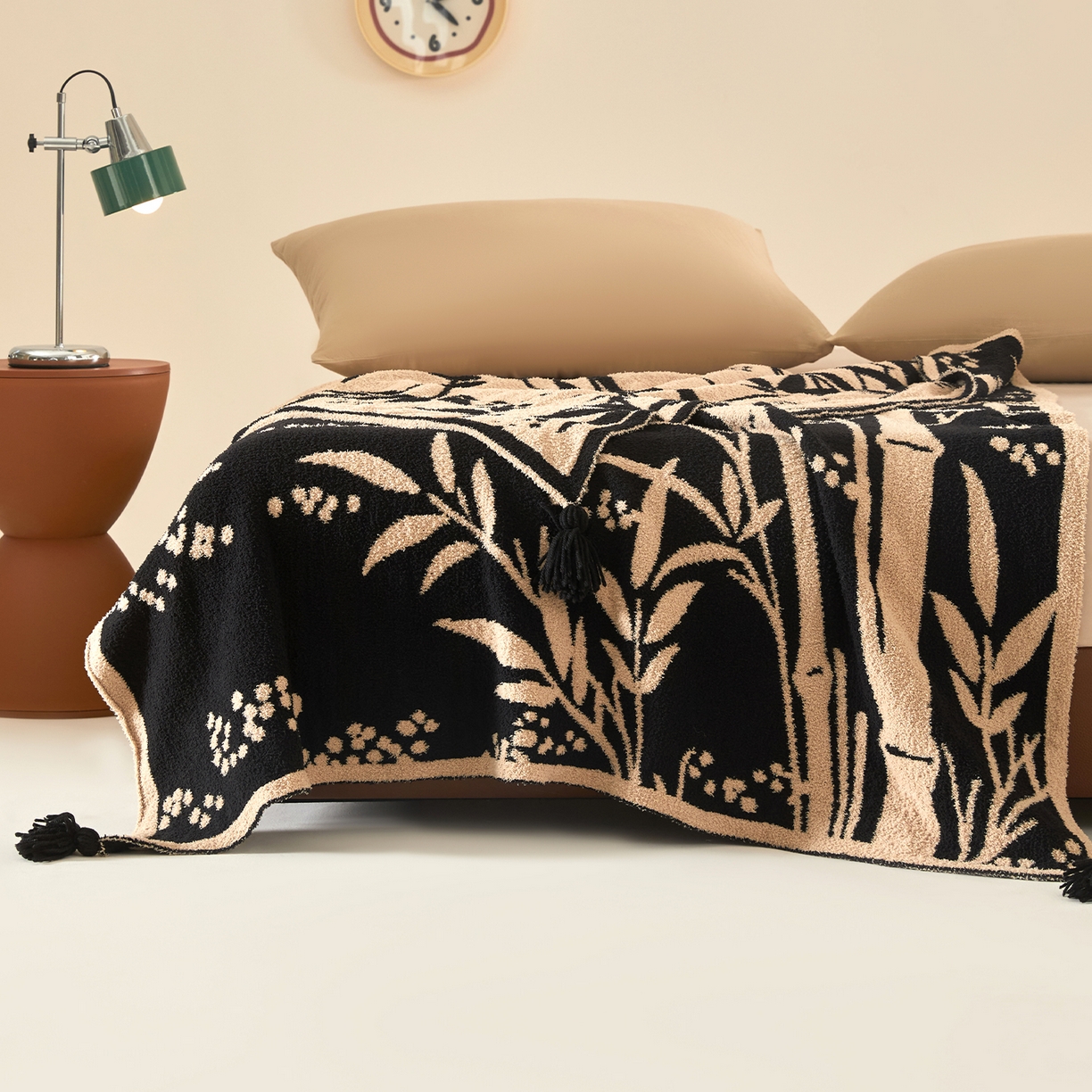 91家纺网 家纺一手货源 找家纺 航途席业 2026新款半边绒毛毯毯子 墨竹