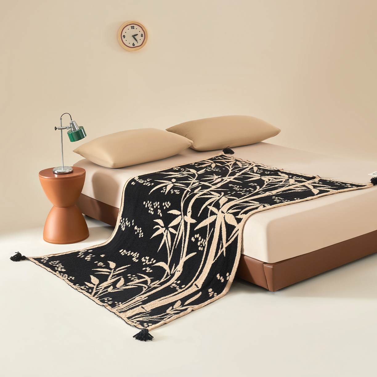 91家纺网 家纺一手货源 找家纺 航途席业 2026新款半边绒毛毯毯子 墨竹