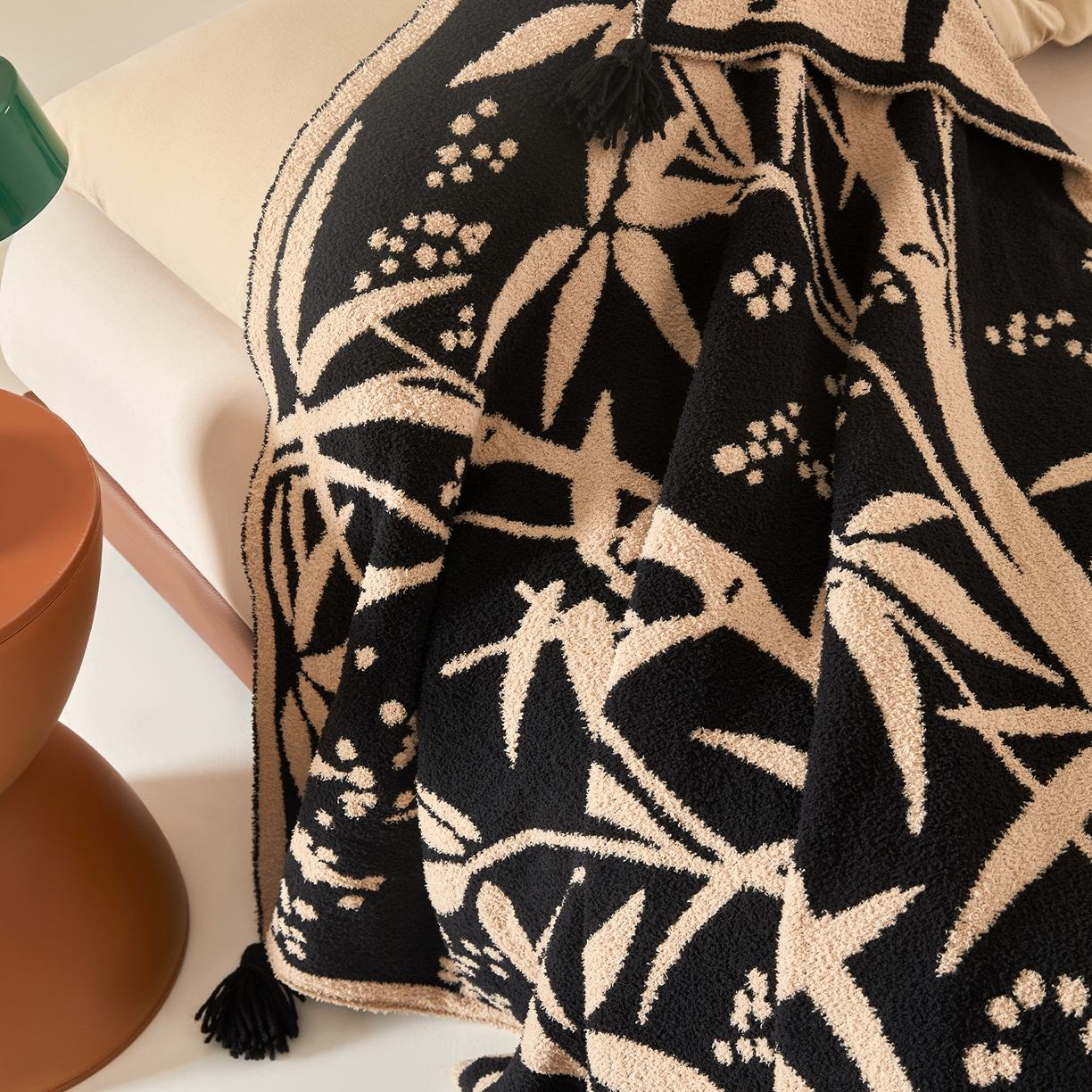 91家纺网 家纺一手货源 找家纺 航途席业 2026新款半边绒毛毯毯子 墨竹