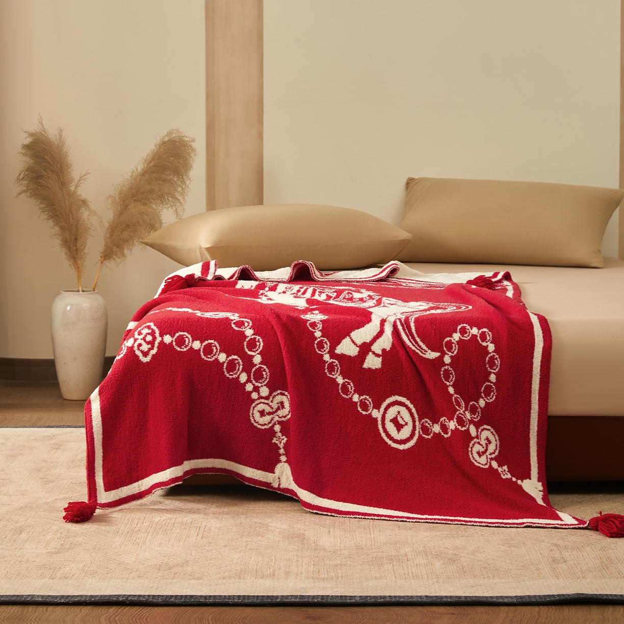 91家纺网 家纺一手货源 找家纺 航途席业 2026新款半边绒毛毯毯子 千金裘双面