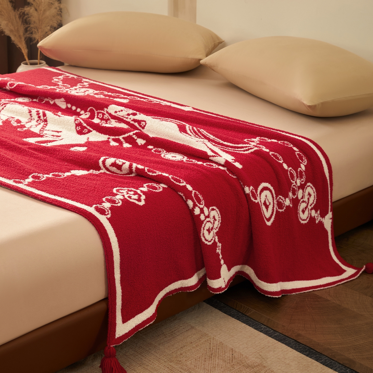 91家纺网 家纺一手货源 找家纺 航途席业 2026新款半边绒毛毯毯子 千金裘双面