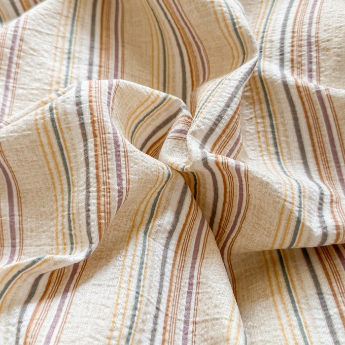 91家纺网 家纺一手货源 找家纺 鑫佳居 2026新款水洗针织提花双层纱四件套 复古咖条