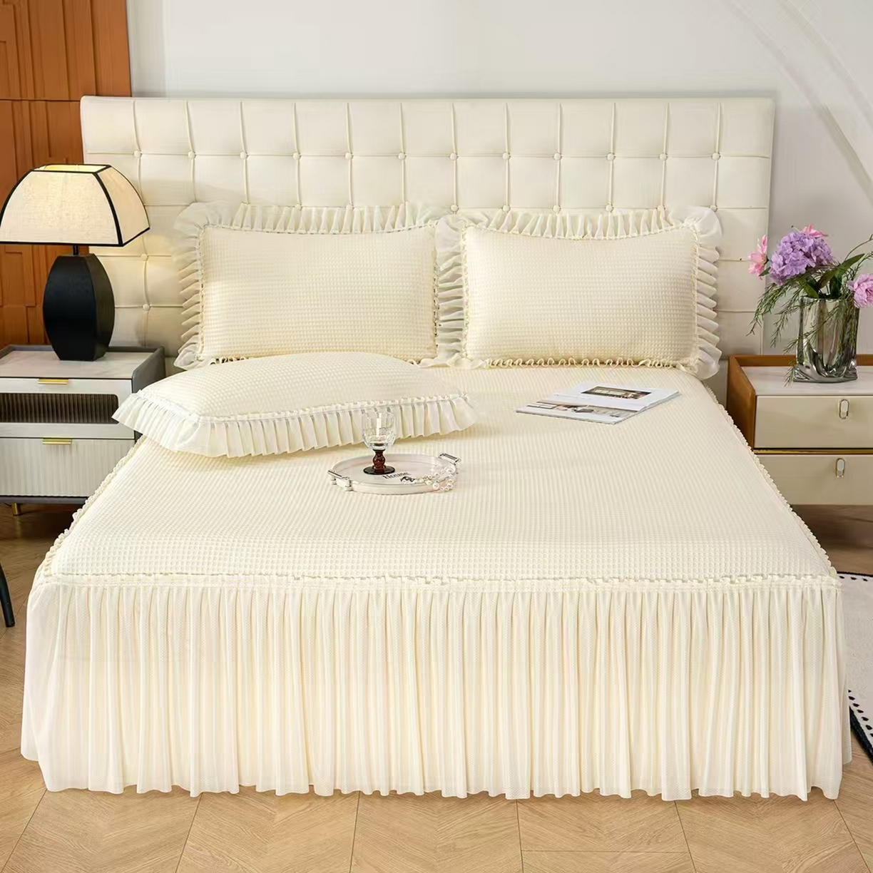 席匠 2026春夏新款简约镂空豆豆席子凉席 米白色