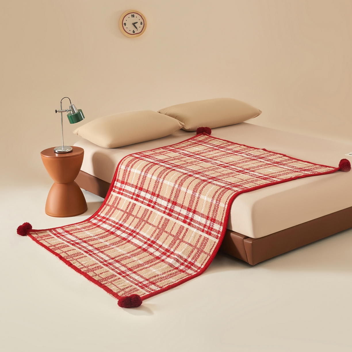 91家纺网 家纺一手货源 找家纺 航途席业 2026新款半边绒毛毯毯子 千鸟格纹