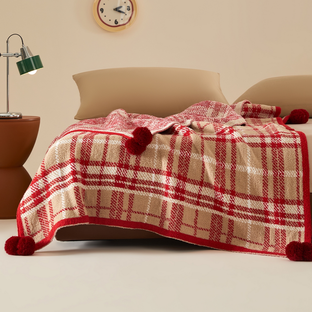 91家纺网 家纺一手货源 找家纺 航途席业 2026新款半边绒毛毯毯子 千鸟格纹