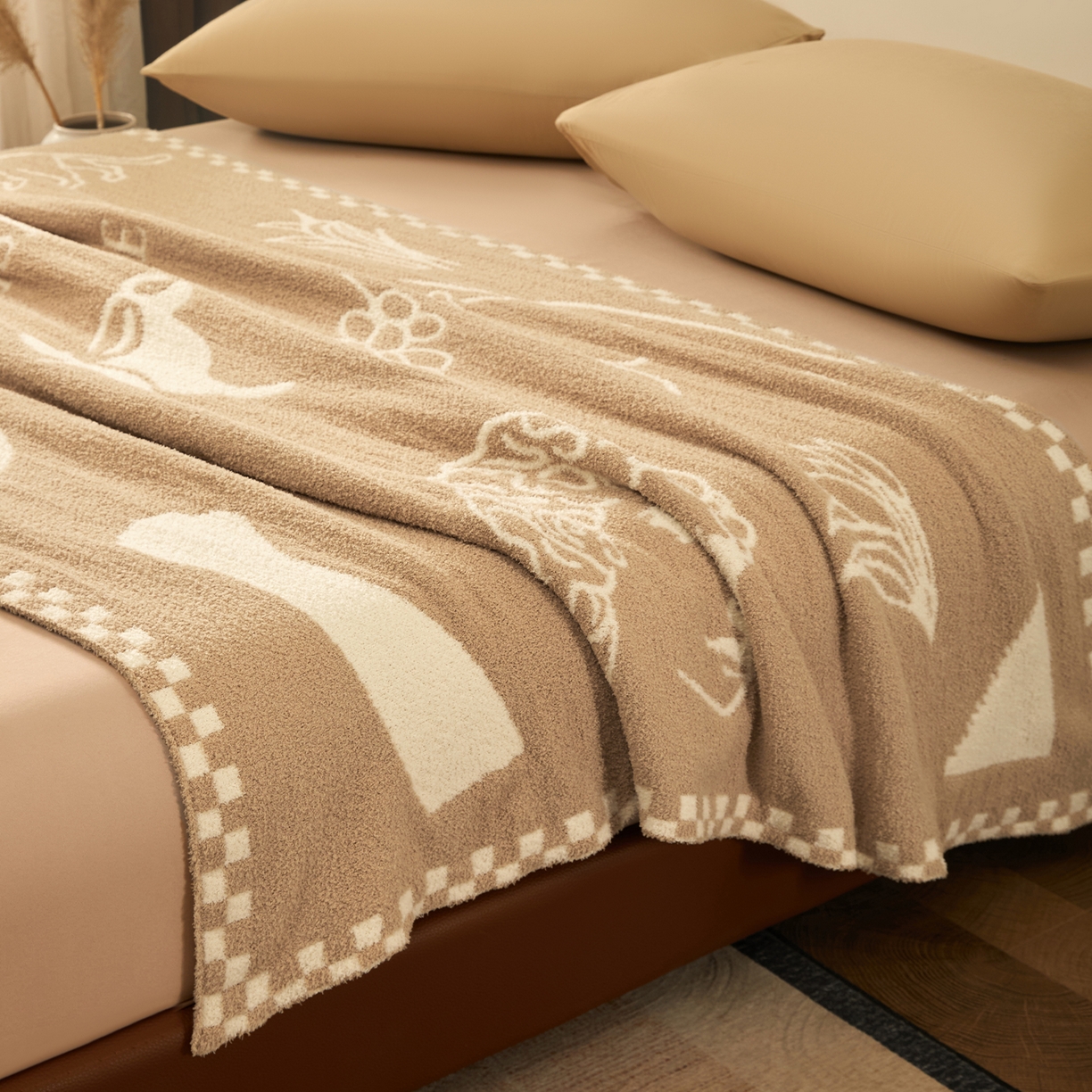 91家纺网 家纺一手货源 找家纺 航途席业 2026新款半边绒毛毯毯子 轻絮