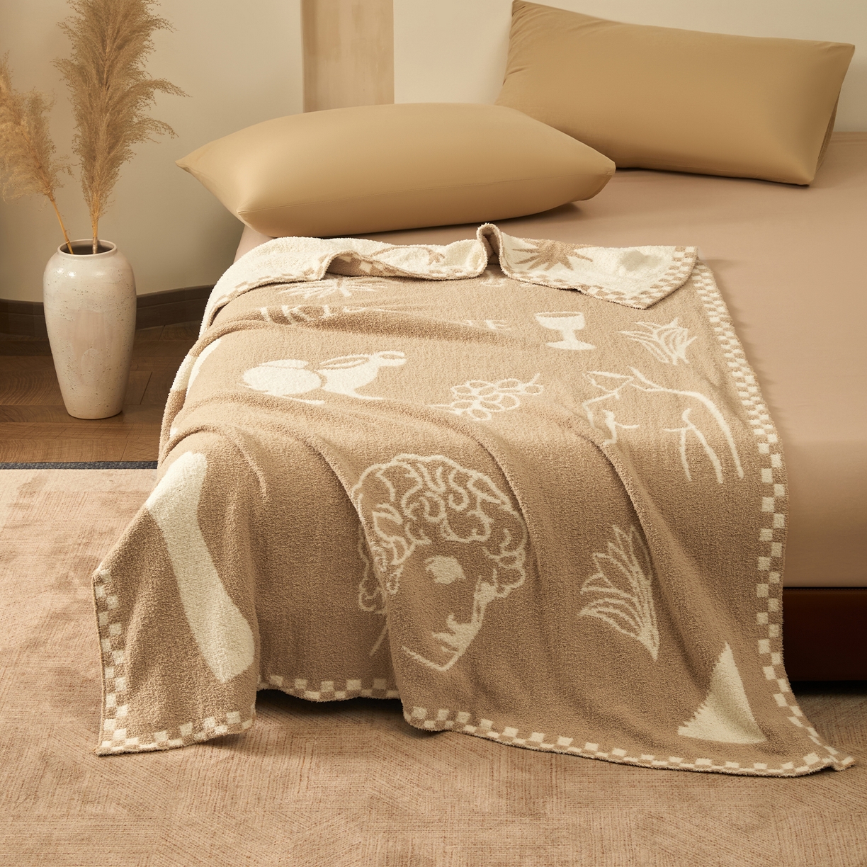 91家纺网 家纺一手货源 找家纺 航途席业 2026新款半边绒毛毯毯子 轻絮