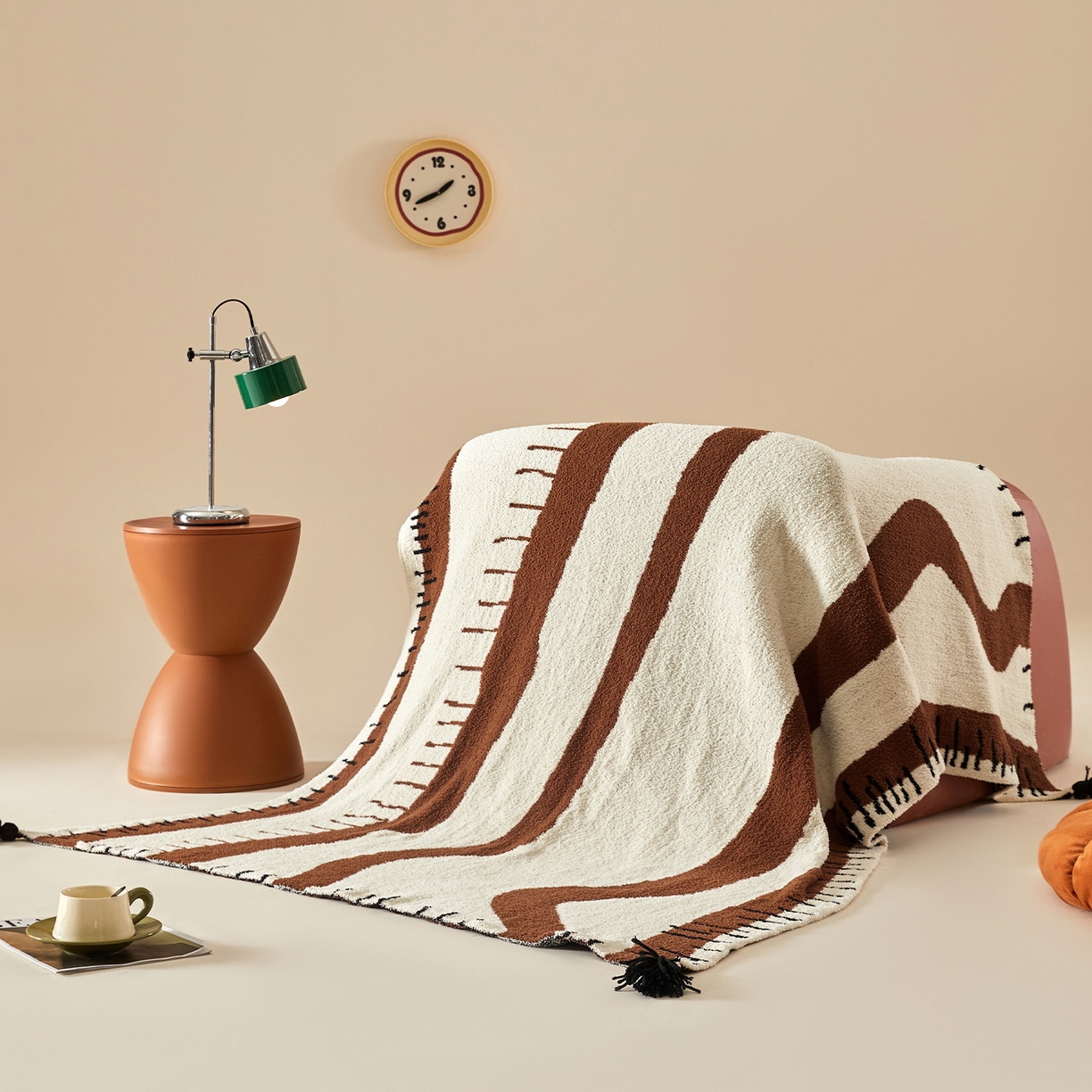 91家纺网 家纺一手货源 找家纺 航途席业 2026新款半边绒毛毯毯子 山澜