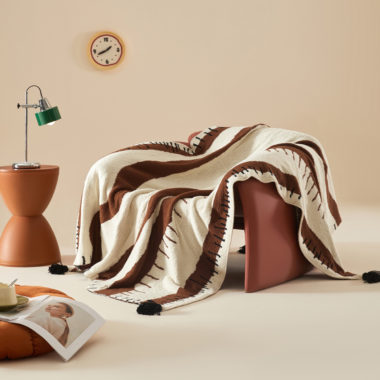 91家纺网 家纺一手货源 找家纺 航途席业 2026新款半边绒毛毯毯子 山澜