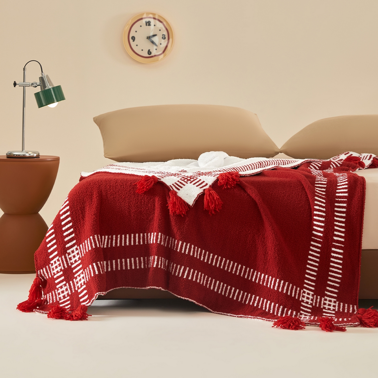 91家纺网 家纺一手货源 找家纺 航途席业 2026新款半边绒毛毯毯子 岁暖