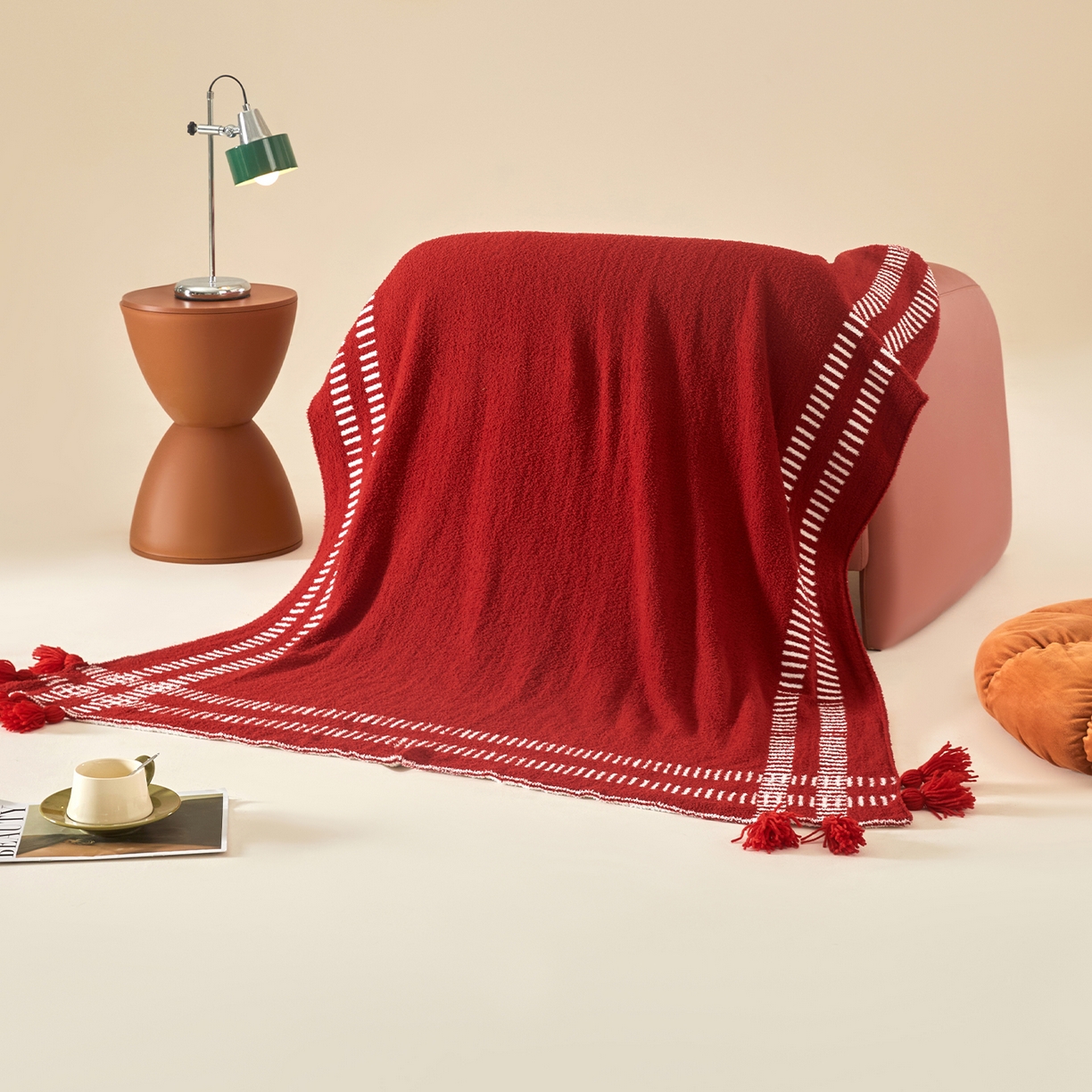 91家纺网 家纺一手货源 找家纺 航途席业 2026新款半边绒毛毯毯子 岁暖