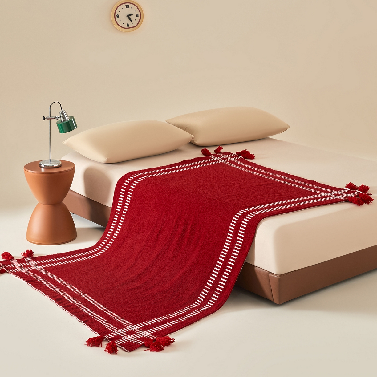 91家纺网 家纺一手货源 找家纺 航途席业 2026新款半边绒毛毯毯子 岁暖