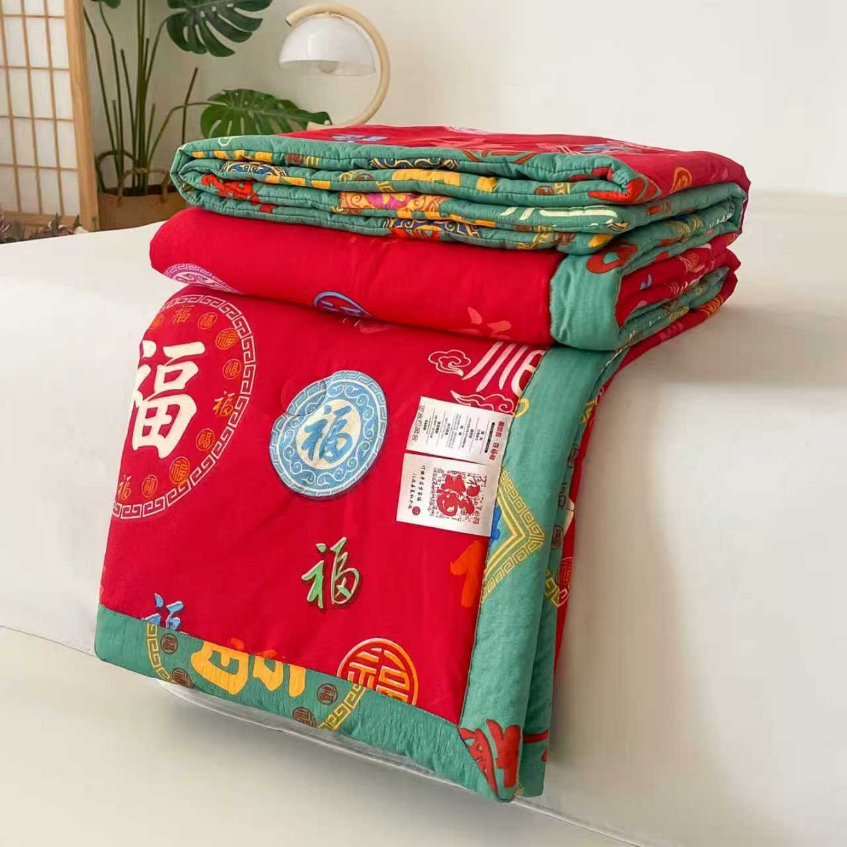 爱宝被业 2026新款水洗棉20%大豆夏凉被 百福聚臻