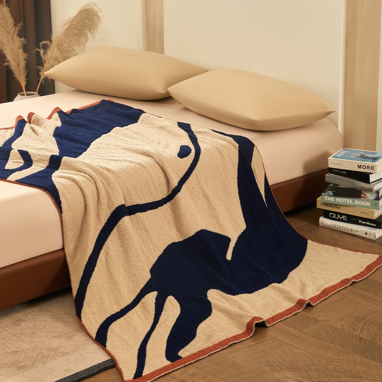 91家纺网 家纺一手货源 找家纺 航途席业 2026新款半边绒毛毯毯子 星野