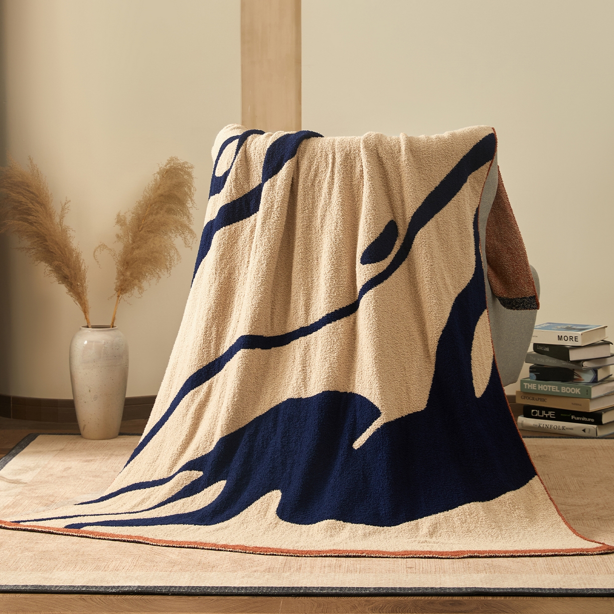 91家纺网 家纺一手货源 找家纺 航途席业 2026新款半边绒毛毯毯子 星野