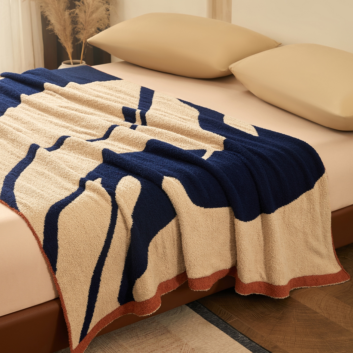 91家纺网 家纺一手货源 找家纺 航途席业 2026新款半边绒毛毯毯子 星野