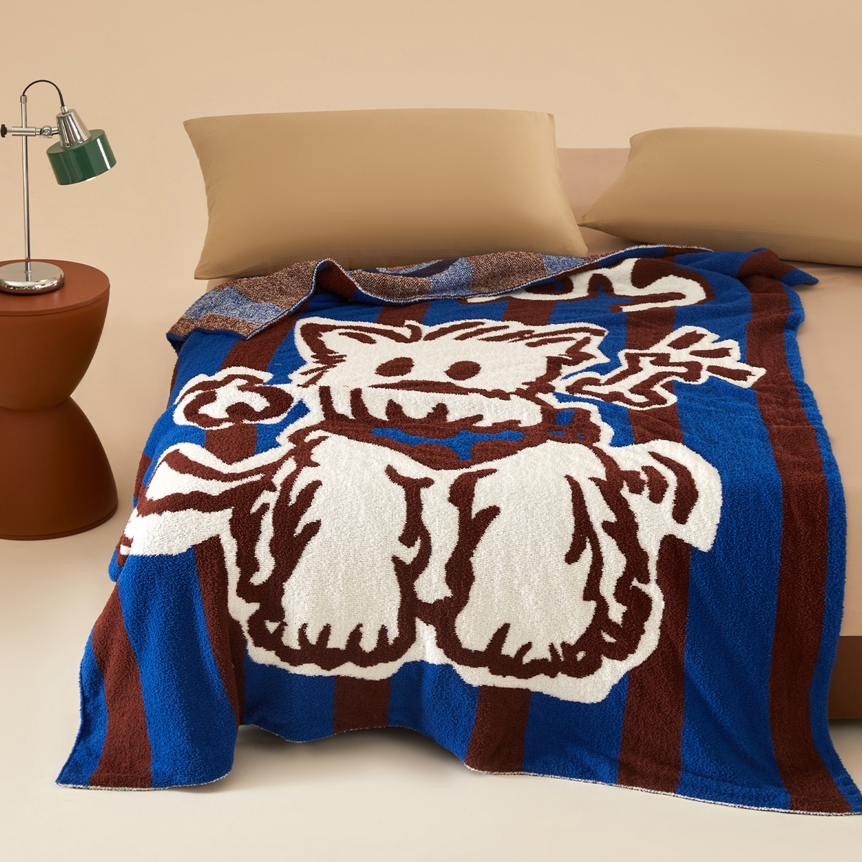 91家纺网 家纺一手货源 找家纺 航途席业 2026新款半边绒毛毯毯子 雪纳瑞