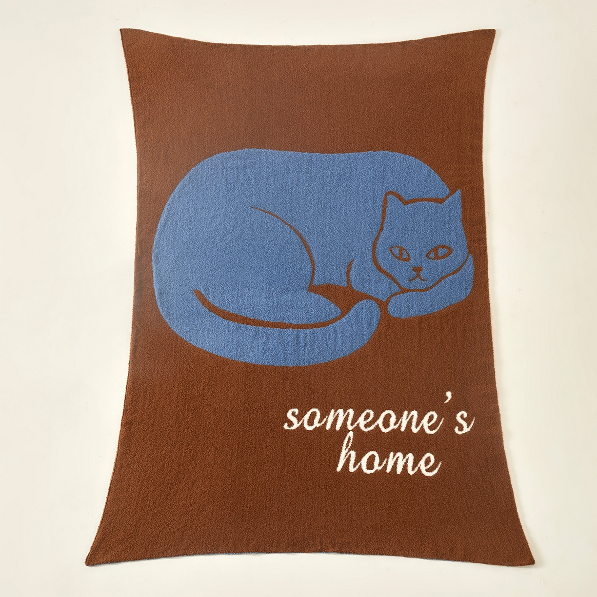 91家纺网 家纺一手货源 找家纺 航途席业 2026新款半边绒毛毯毯子 慵懒猫