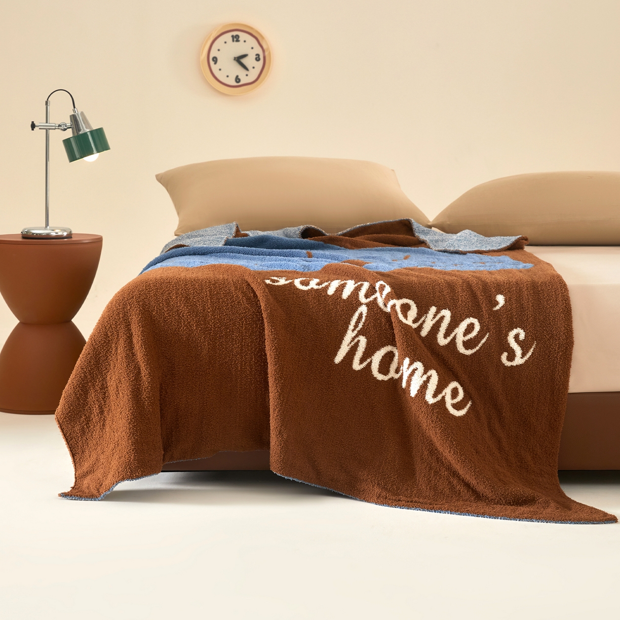 91家纺网 家纺一手货源 找家纺 航途席业 2026新款半边绒毛毯毯子 慵懒猫