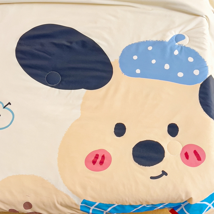 91家纺网 家纺一手货源 找家纺 御棉坊2026新款A类锦氨数码印花大版蚕丝儿童夏凉被幼儿园午睡被宝宝夏季空调被薄被子 乖乖狗