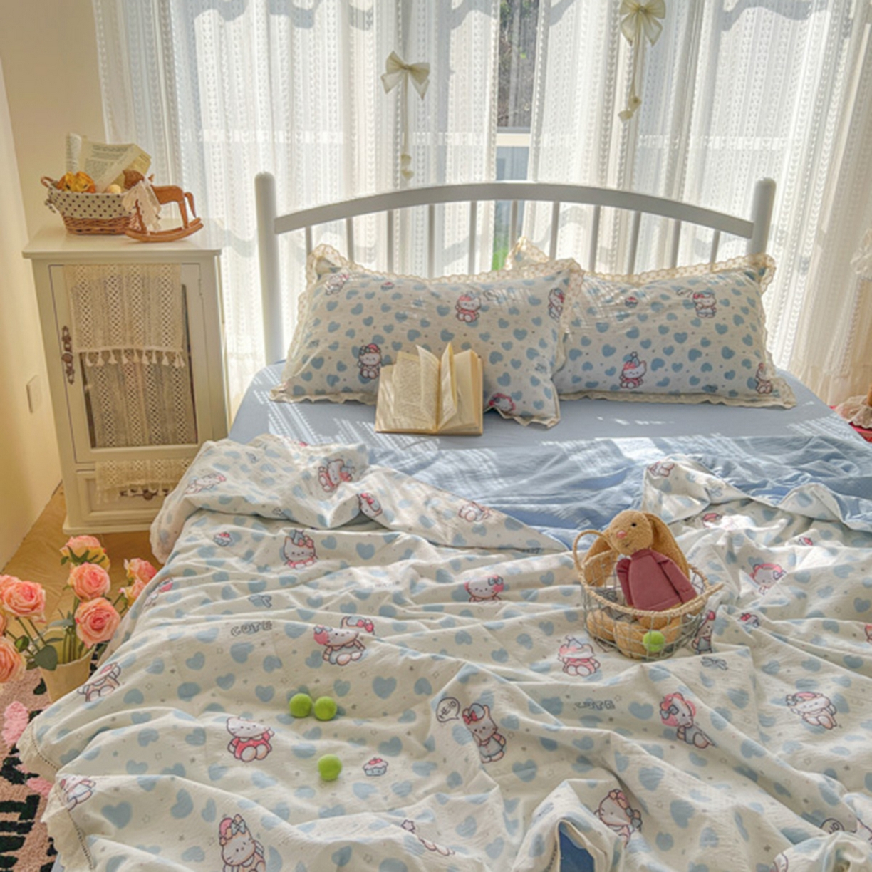 91家纺网 家纺一手货源 找家纺 （总）港岛妹妹 2026新款镂空花边夏被 夏被四件套