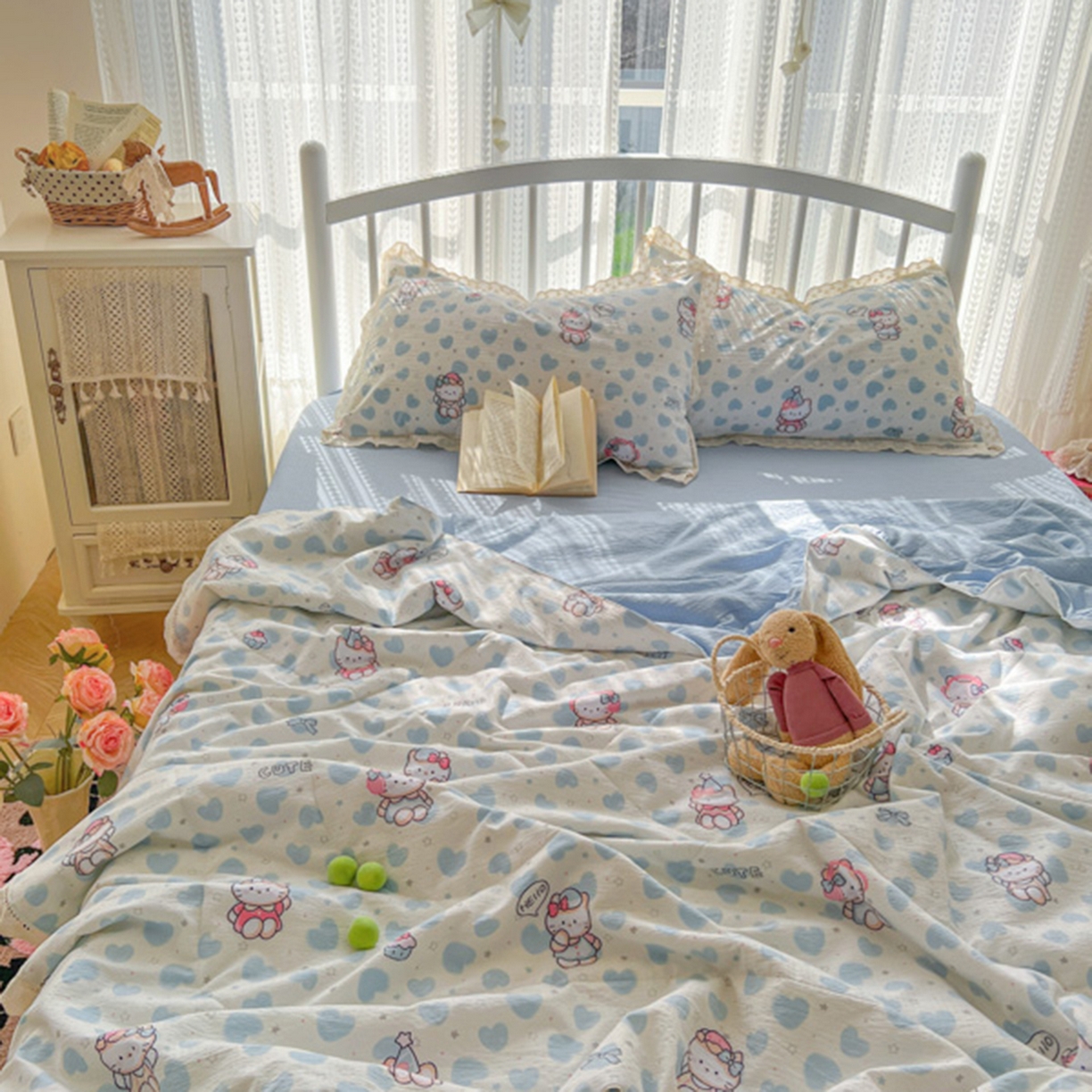 91家纺网 家纺一手货源 找家纺 （总）港岛妹妹 2026新款镂空花边夏被 夏被四件套