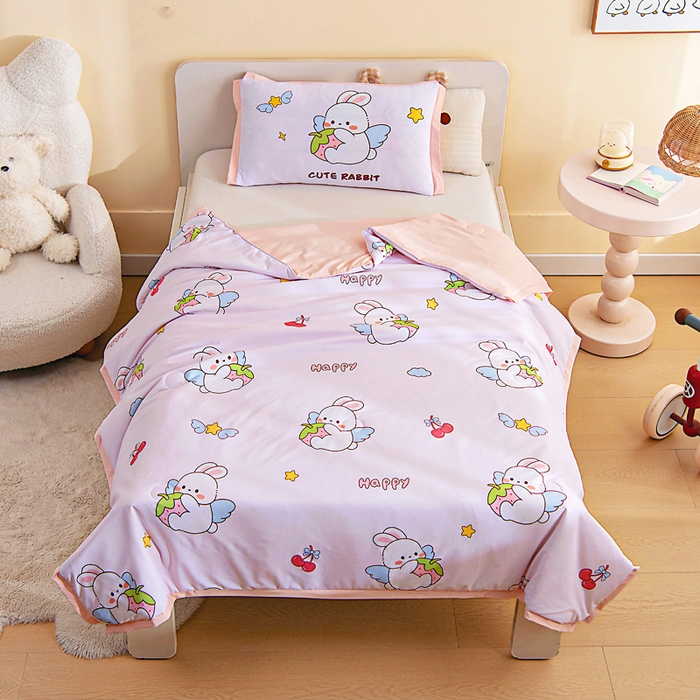 91家纺网 家纺一手货源 找家纺 （总）御棉坊2026新款A类锦氨数码印花圆网蚕丝儿童夏凉被幼儿园午睡被宝宝夏季空调被薄被子