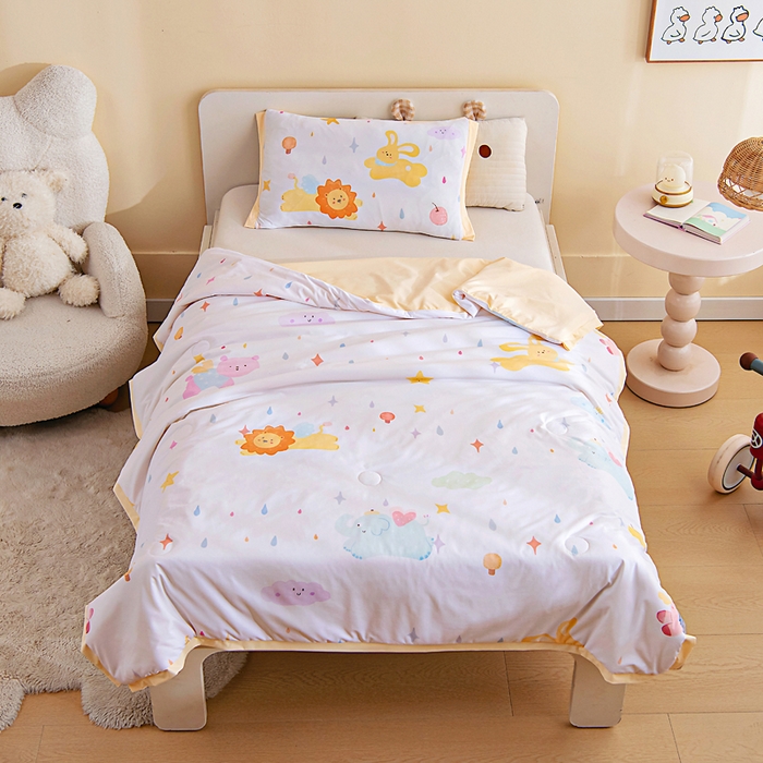 91家纺网 家纺一手货源 找家纺 （总）御棉坊2026新款A类锦氨数码印花圆网蚕丝儿童夏凉被幼儿园午睡被宝宝夏季空调被薄被子