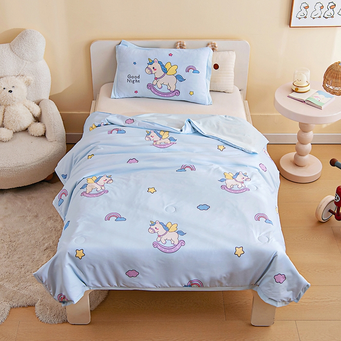 91家纺网 家纺一手货源 找家纺 （总）御棉坊2026新款A类锦氨数码印花大版蚕丝儿童夏凉被幼儿园午睡被宝宝夏季空调被薄被子