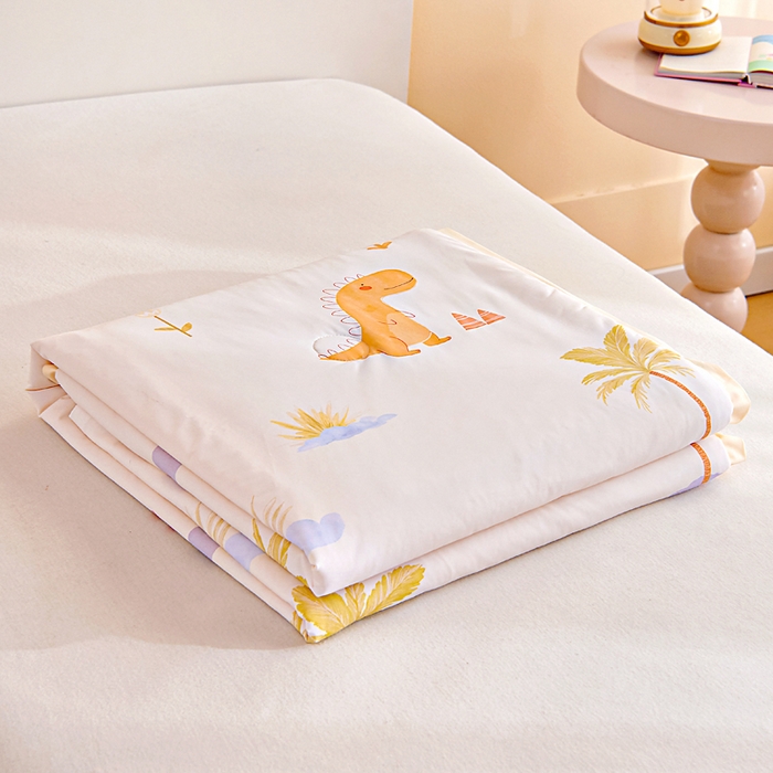 91家纺网 家纺一手货源 找家纺 御棉坊2026新款A类锦氨数码印花圆网蚕丝儿童夏凉被幼儿园午睡被宝宝夏季空调被薄被子 锦氨-海岸村米