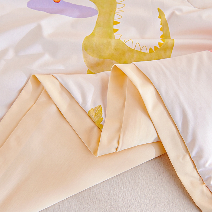 91家纺网 家纺一手货源 找家纺 御棉坊2026新款A类锦氨数码印花圆网蚕丝儿童夏凉被幼儿园午睡被宝宝夏季空调被薄被子 锦氨-海岸村米