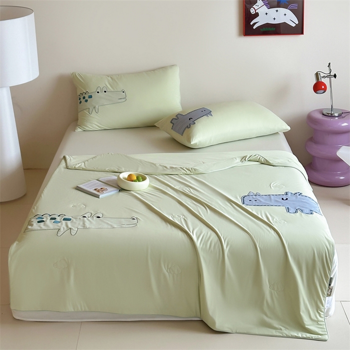 傲蕾良品 2026新款冰冰鸭即刻凉感夏被-婴童尺寸 犀牛和鳄鱼