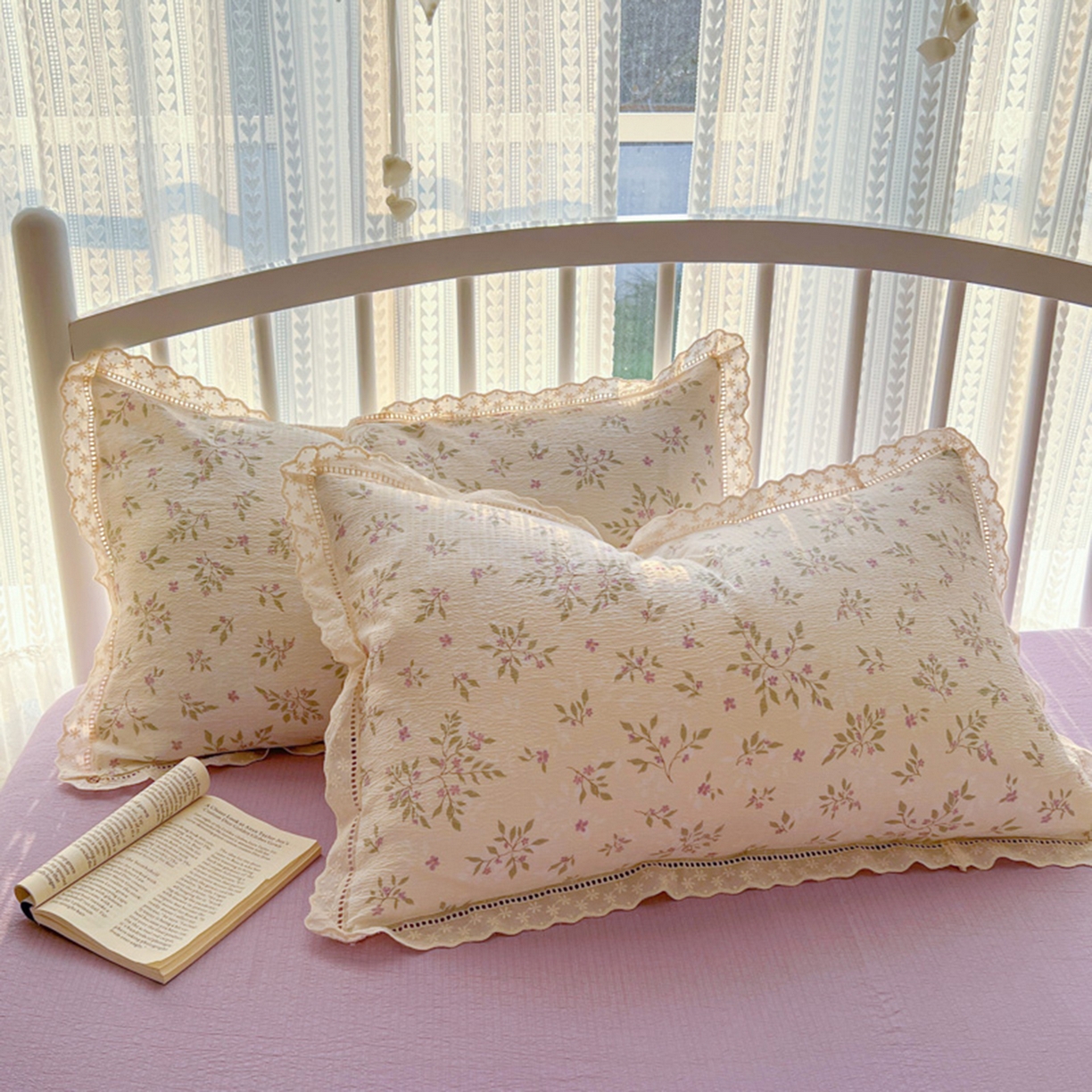 91家纺网 家纺一手货源 找家纺 港岛妹妹 2026新款镂空花边夏被 夏被四件套 散漫春色