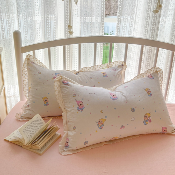 91家纺网 家纺一手货源 找家纺 港岛妹妹 2026新款镂空花边夏被 夏被四件套 糖果星星人