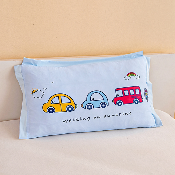 91家纺网 家纺一手货源 找家纺 御棉坊2026新款A类锦氨数码印花圆网蚕丝儿童夏凉被幼儿园午睡被宝宝夏季空调被薄被子 锦氨-多彩小车