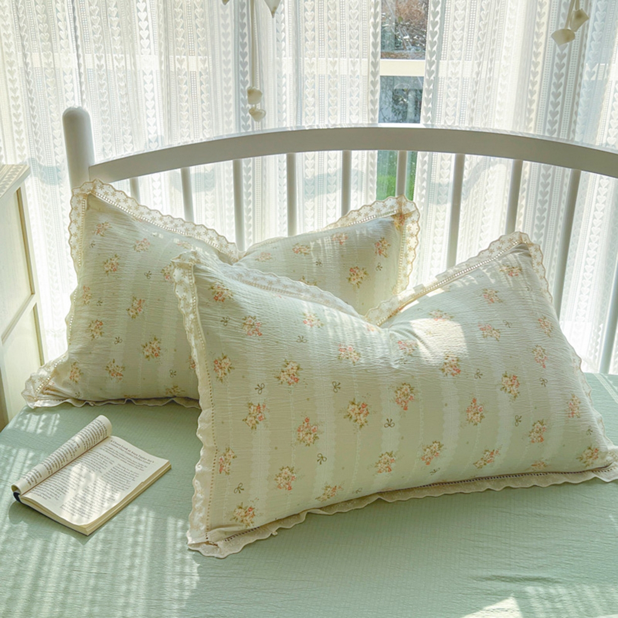 91家纺网 家纺一手货源 找家纺 港岛妹妹 2026新款镂空花边夏被 夏被四件套 夏木悠悠