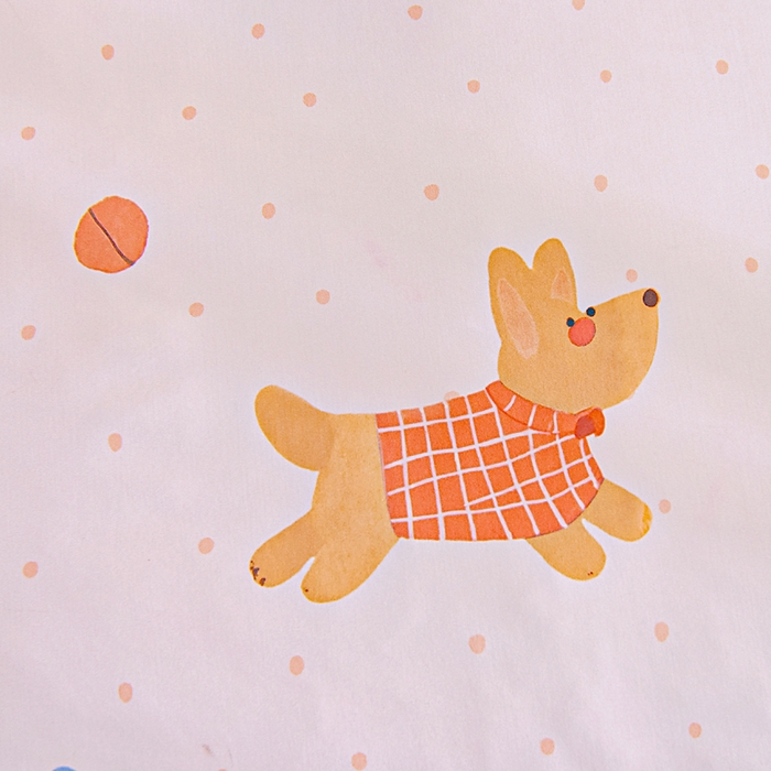 91家纺网 家纺一手货源 找家纺 御棉坊2026新款A类锦氨数码印花圆网蚕丝儿童夏凉被幼儿园午睡被宝宝夏季空调被薄被子 锦氨-狗乐园