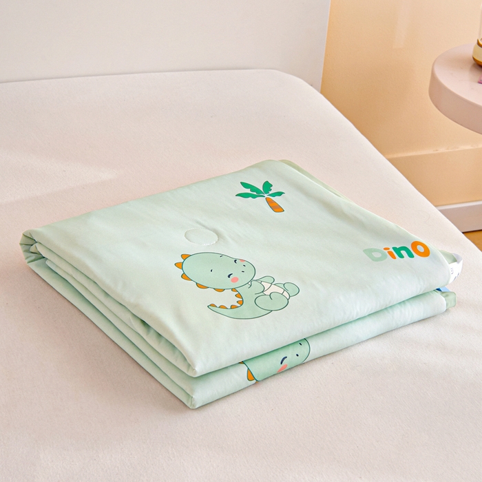 91家纺网 家纺一手货源 找家纺 御棉坊2026新款A类锦氨数码印花圆网蚕丝儿童夏凉被幼儿园午睡被宝宝夏季空调被薄被子 锦氨-恐龙宝贝