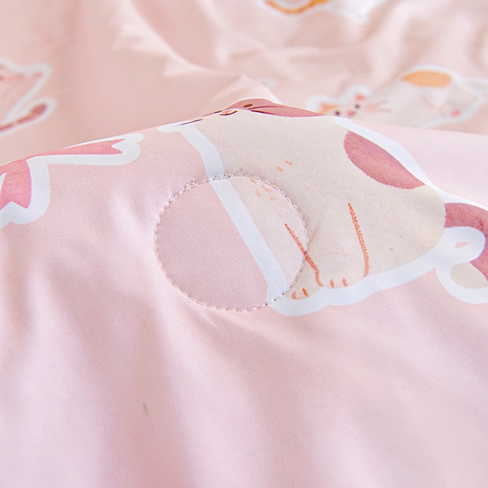 91家纺网 家纺一手货源 找家纺 御棉坊2026新款A类锦氨数码印花圆网蚕丝儿童夏凉被幼儿园午睡被宝宝夏季空调被薄被子 锦氨-小花猫