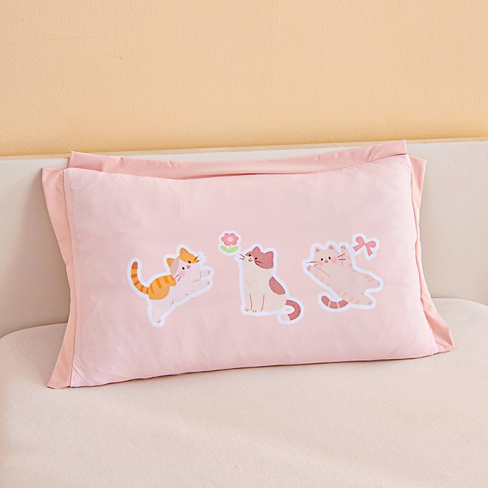 91家纺网 家纺一手货源 找家纺 御棉坊2026新款A类锦氨数码印花圆网蚕丝儿童夏凉被幼儿园午睡被宝宝夏季空调被薄被子 锦氨-小花猫