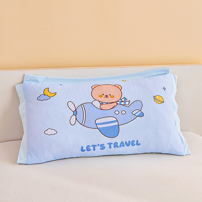 91家纺网 家纺一手货源 找家纺 御棉坊2026新款A类锦氨数码印花圆网蚕丝儿童夏凉被幼儿园午睡被宝宝夏季空调被薄被子 锦氨-小熊飞行员