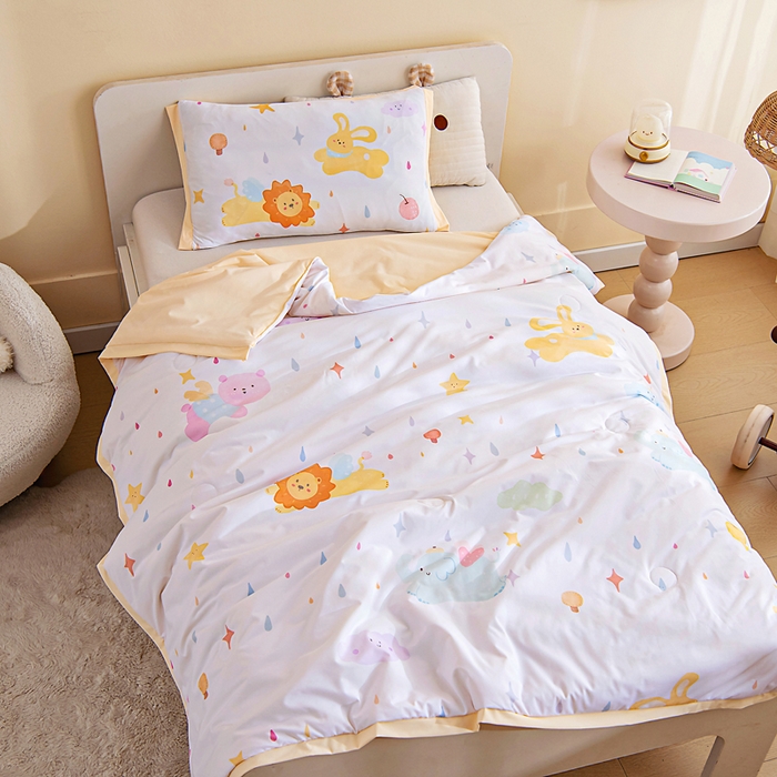 91家纺网 家纺一手货源 找家纺 御棉坊2026新款A类锦氨数码印花圆网蚕丝儿童夏凉被幼儿园午睡被宝宝夏季空调被薄被子 锦氨-星星梦