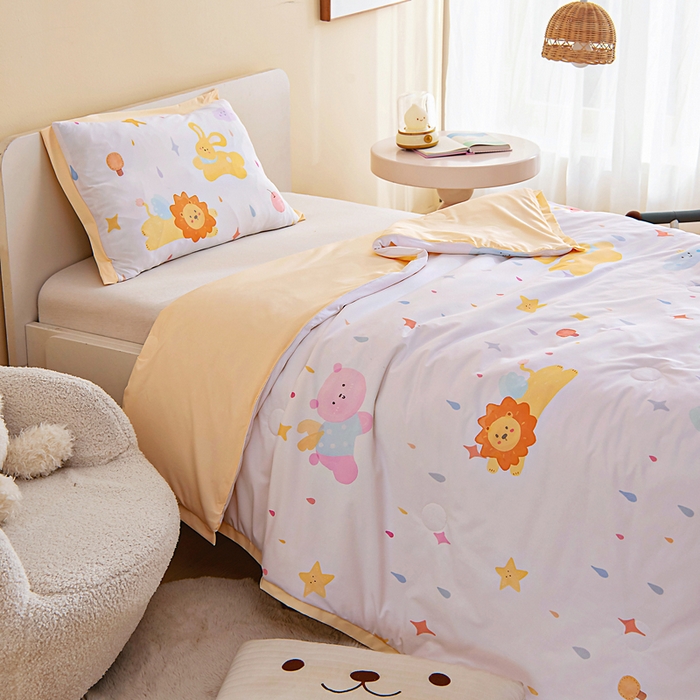 91家纺网 家纺一手货源 找家纺 御棉坊2026新款A类锦氨数码印花圆网蚕丝儿童夏凉被幼儿园午睡被宝宝夏季空调被薄被子 锦氨-星星梦