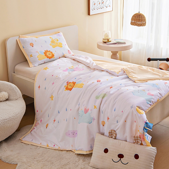 91家纺网 家纺一手货源 找家纺 御棉坊2026新款A类锦氨数码印花圆网蚕丝儿童夏凉被幼儿园午睡被宝宝夏季空调被薄被子 锦氨-星星梦