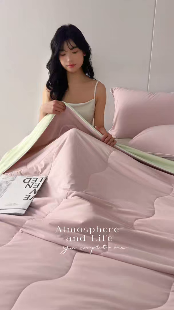 91家纺网 家纺一手货源 找家纺 （总）2026头等舱 新款锦氨（165克）Pro5.0版凉感A类21莱赛尔大豆夏被配包装