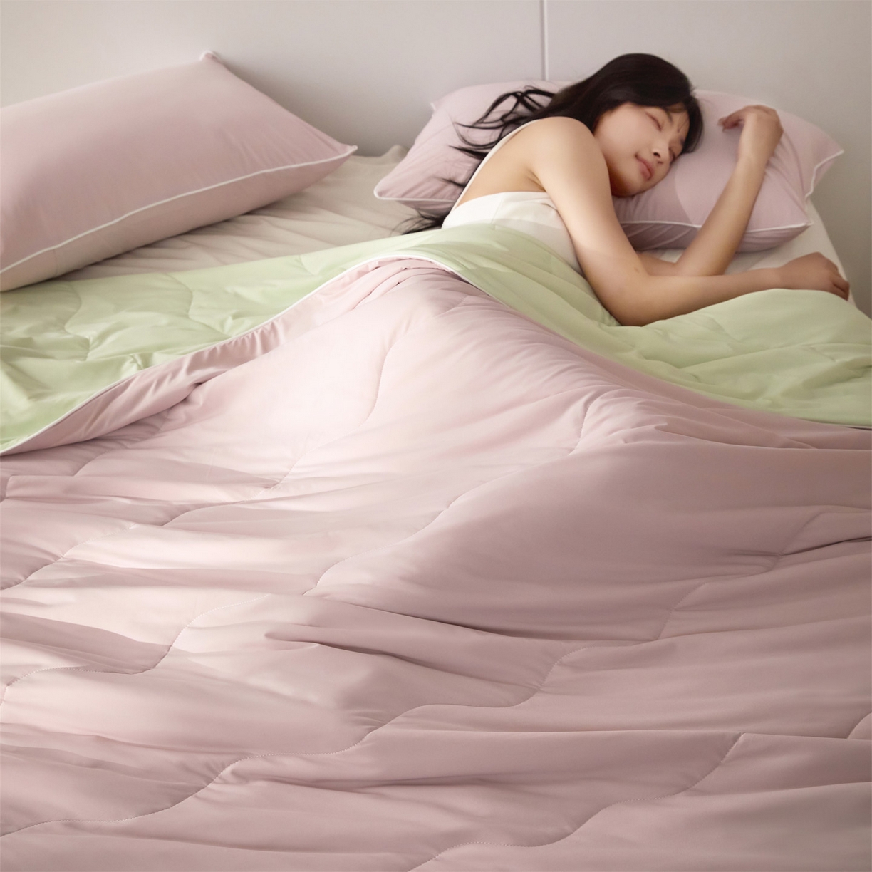 91家纺网 家纺一手货源 找家纺 （总）2026头等舱 新款锦氨（165克）Pro5.0版凉感A类21莱赛尔大豆夏被配包装