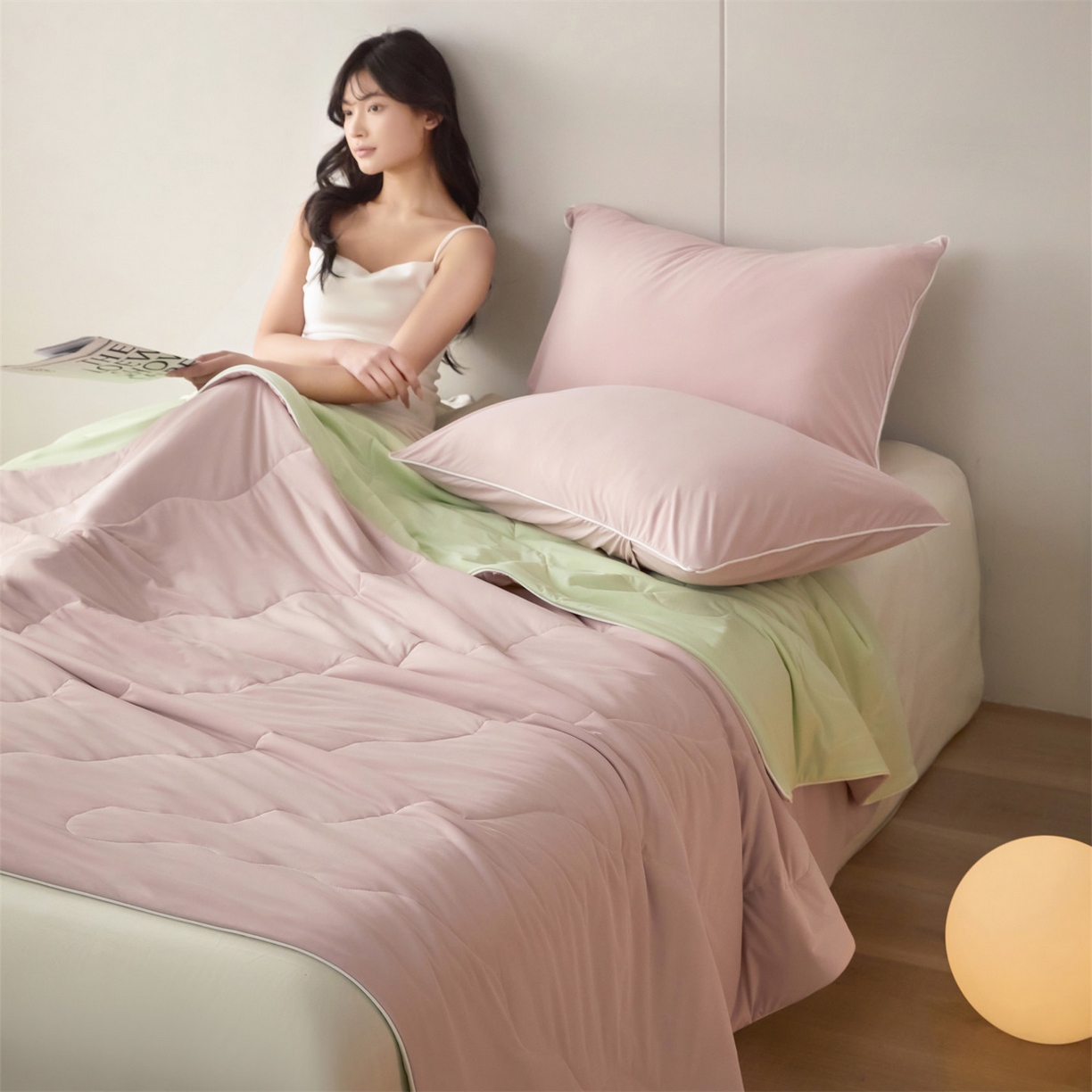 91家纺网 家纺一手货源 找家纺 （总）2026头等舱 新款锦氨（165克）Pro5.0版凉感A类21莱赛尔大豆夏被配包装