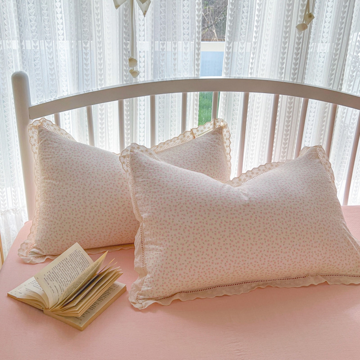 91家纺网 家纺一手货源 找家纺 港岛妹妹 2026新款镂空花边夏被 夏被四件套 纸短情长