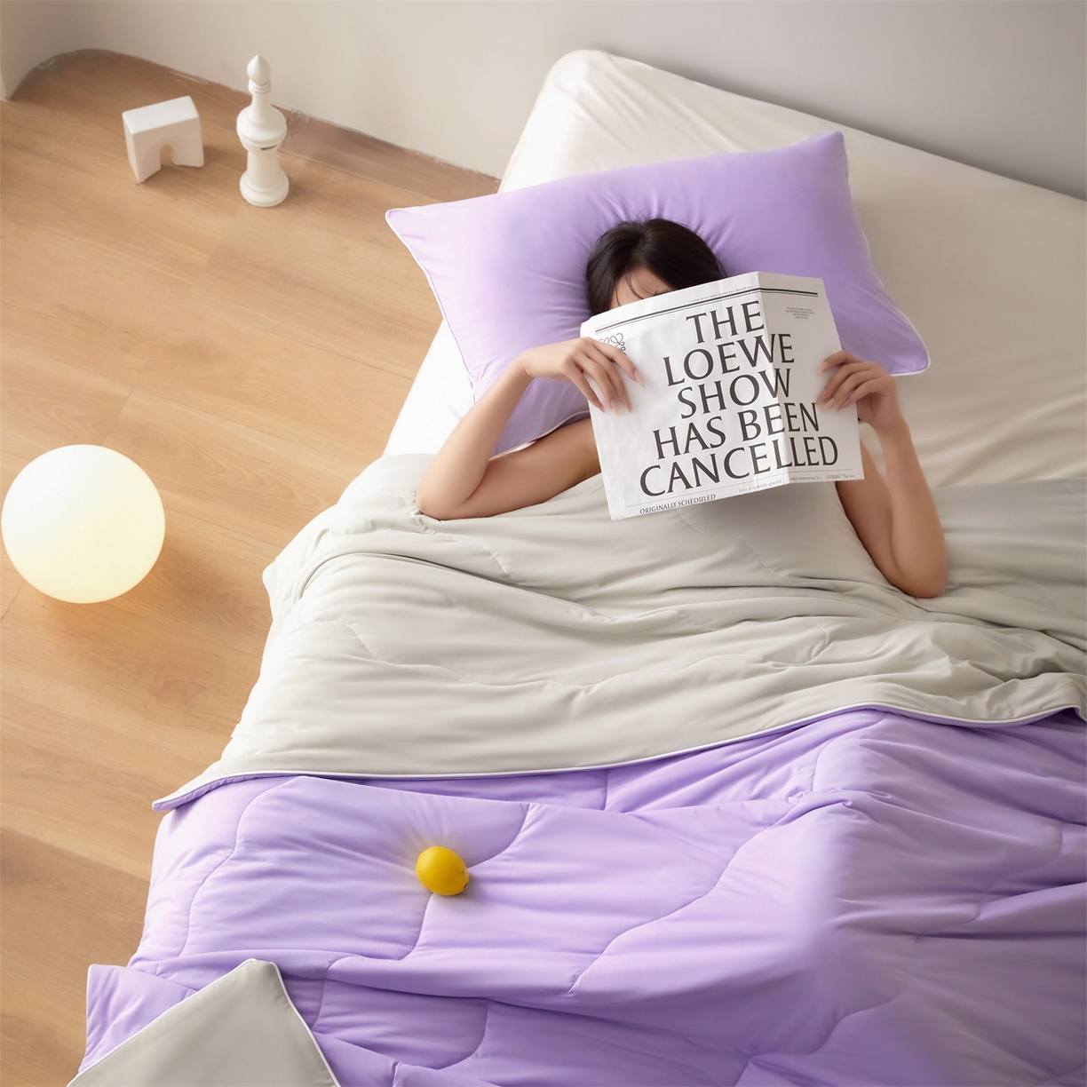 91家纺网 家纺一手货源 找家纺 2026头等舱 新款锦氨（165克）Pro5.0版凉感A类21莱赛尔大豆夏被配包装 紫灰