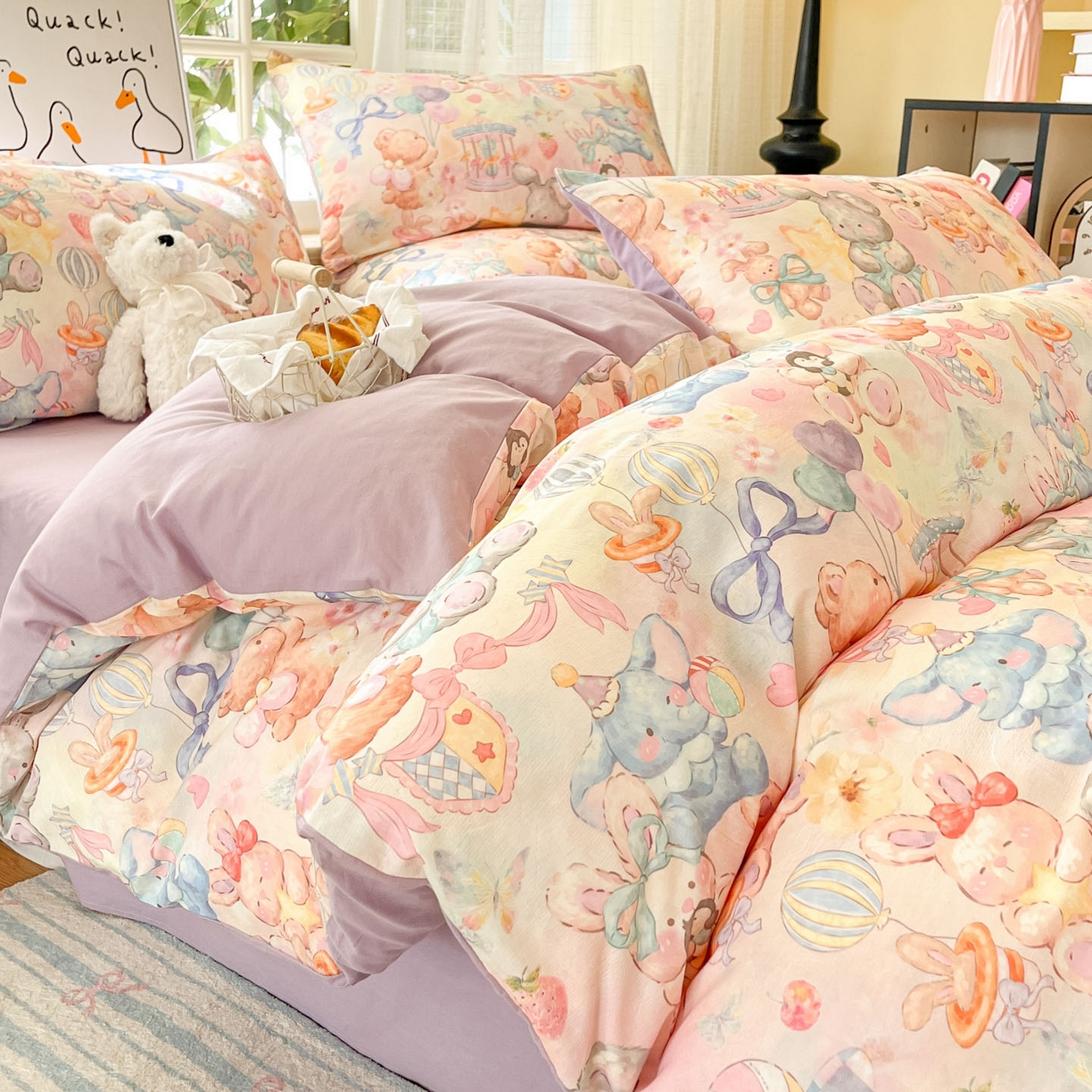 91家纺网 家纺一手货源 找家纺 （总）如约 2026新款13070数码印花四件套